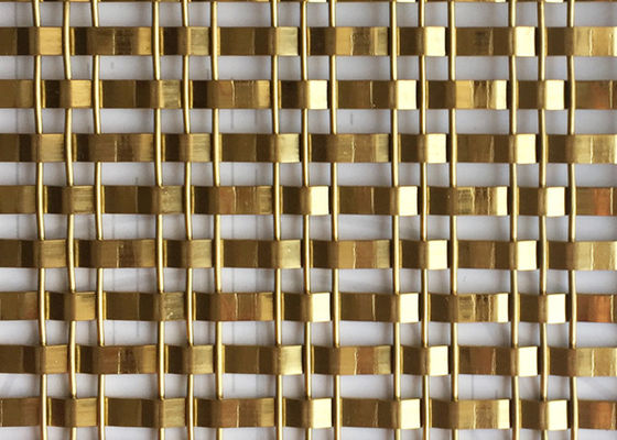 OEM Golden Architectural Decorative Woven Wire Mesh Stainless Steel XY 1513G