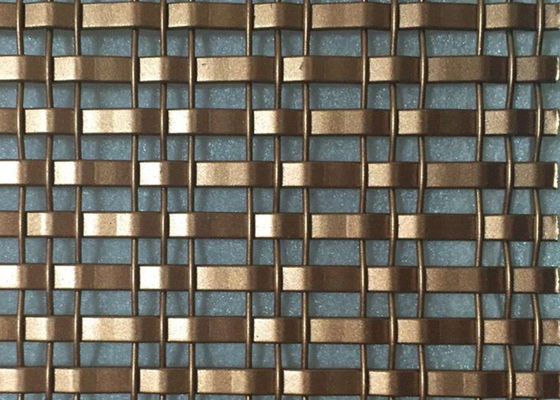 13ft Woven Painted Bronze Wire Mesh For Building Facade