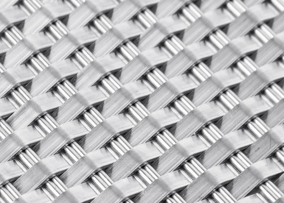 1.5m Flat Tight Woven Wire Mesh Panels Architectural Mesh Fabrics Sunshade