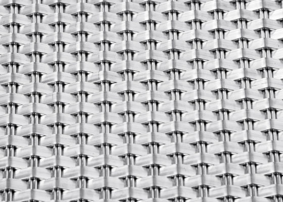 1.5m Flat Tight Woven Wire Mesh Panels Architectural Mesh Fabrics Sunshade
