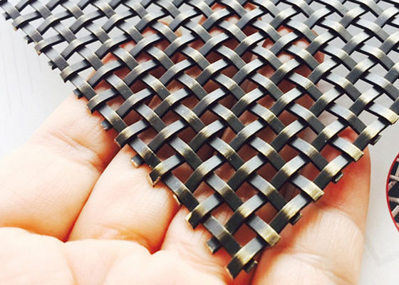 9ft Metal Woven Decorative Wire Mesh Grilles Antique Brass SGS
