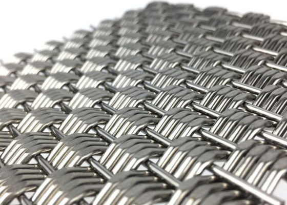 Rigid Architectural Woven Wire Mesh Panels Stainless Steel Eco 4.9mm Thick