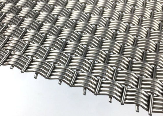 Rigid Architectural Woven Wire Mesh Panels Stainless Steel Eco 4.9mm Thick