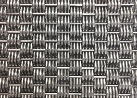 Rigid Architectural Woven Wire Mesh Panels Stainless Steel Eco 4.9mm Thick