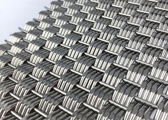 Rigid Architectural Woven Wire Mesh Panels Stainless Steel Eco 4.9mm Thick