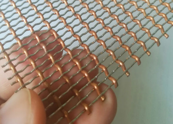 36m Decorative Woven Wire Mesh Room Divider 2.5mm Chrome Mesh Grill