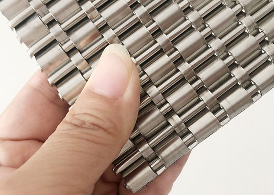 4m Free Oil Woven Wire Mesh Panels Fireproof Elevator Door Cladding