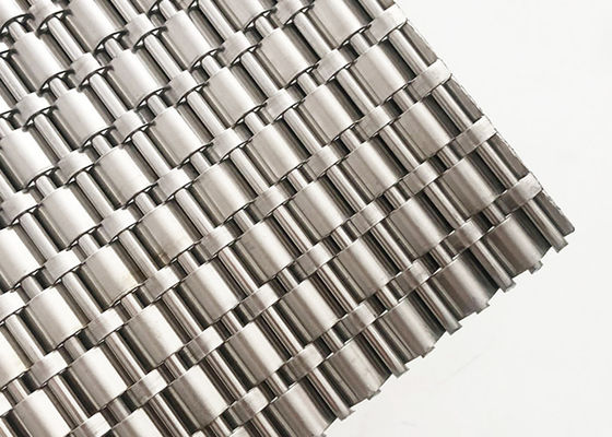 4m Free Oil Woven Wire Mesh Panels Fireproof Elevator Door Cladding
