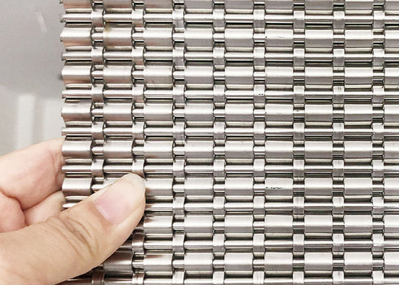 4m Free Oil Woven Wire Mesh Panels Fireproof Elevator Door Cladding