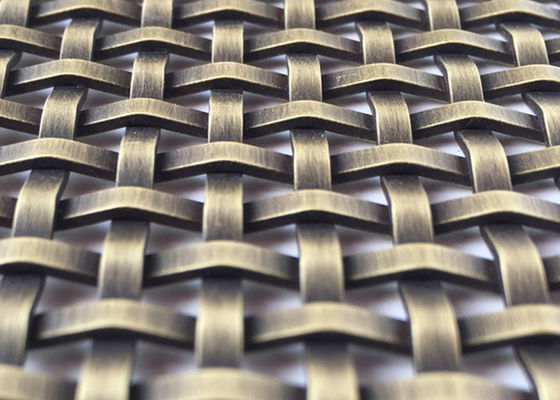 Red Copper Steel Grille Mesh Interior Design Anti Alkaline 20m 2.5mm Thick