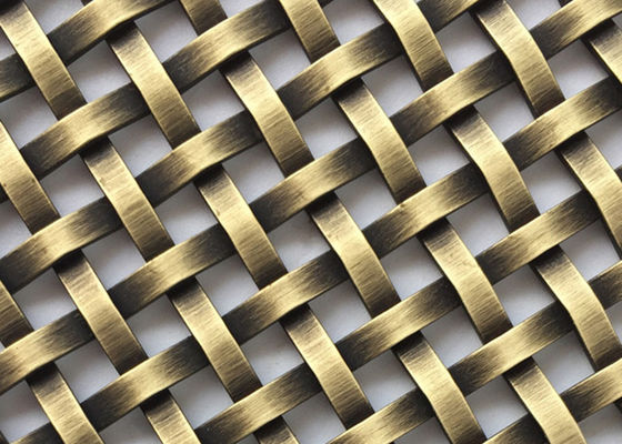 Red Copper Steel Grille Mesh Interior Design Anti Alkaline 20m 2.5mm Thick