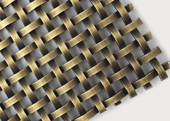 Red Copper Steel Grille Mesh Interior Design Anti Alkaline 20m 2.5mm Thick