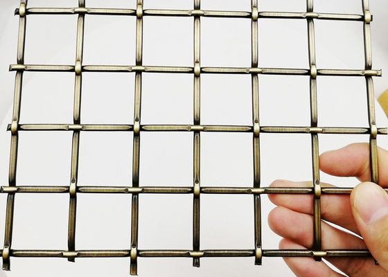 5.5mm Decorative Brass Grilles Rustproofing Metal Wire Mesh Stairs Railings