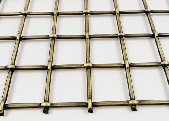 5.5mm Decorative Brass Grilles Rustproofing Metal Wire Mesh Stairs Railings