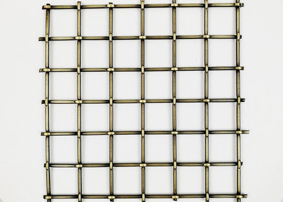 5.5mm Decorative Brass Grilles Rustproofing Metal Wire Mesh Stairs Railings