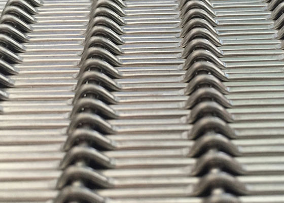 SUS 304 Stainless Steel Woven Wire Mesh Panels 2mm Dia 17.5mm Warp Pitch