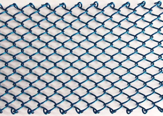 26ft Blue Metal Coil Drapery Eco Fireplace Screen Curtain Spraying Painting