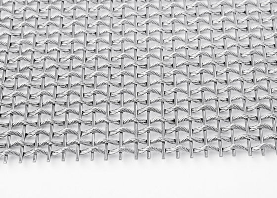 Crimped Architectural Flexible Metal Mesh Fabric SS310 Plain Weave