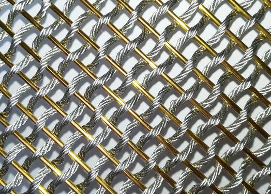 Antiwear Flexible Stainless Steel Mesh Screen Plain Woven For Room Divider