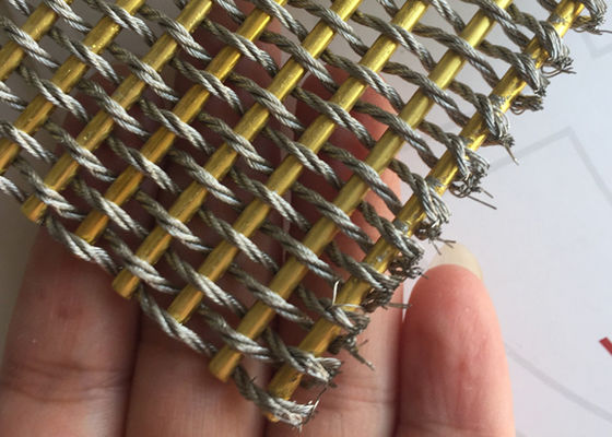 6.2mm L30m Flexible Metal Mesh Fabric 50.1% Gap