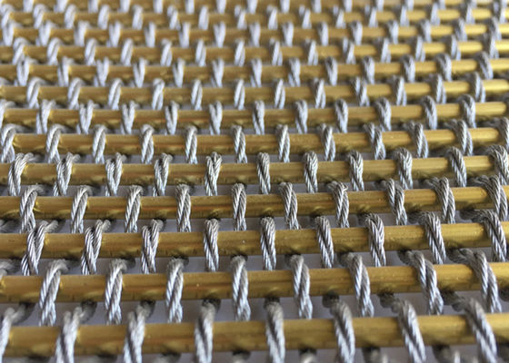 6.2mm L30m Flexible Metal Mesh Fabric 50.1% Gap