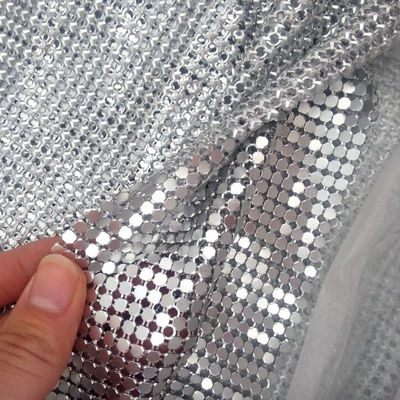 Weave ODM Luxury Metal Gold Silver Sequin Fabric Aluminum Alloy