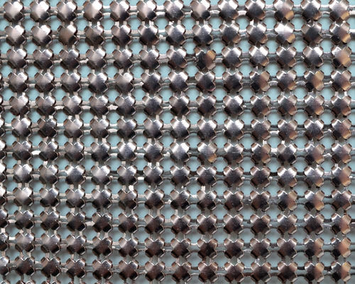 Interior Exterior Metal Sequin Fabric Fire Retardant ODM Flexible Metal Mesh Fabric