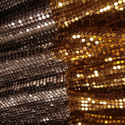 Decorative Cladding Metal Aluminum Sequins Oil Resistant Metal Mesh Garment