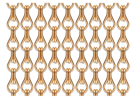 100*200cm Decorative Chain Door Fly Screen Apricot Color 20.4mm Hook