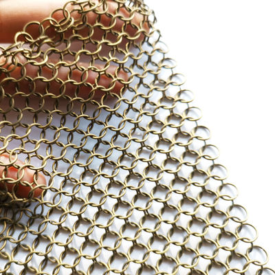 1mm Anticut Stainless Steel Ring Mesh Curtain Indoor Fexible SGS
