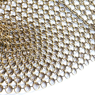 1mm Anticut Stainless Steel Ring Mesh Curtain Indoor Fexible SGS