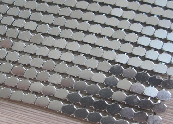 Stainless Steel Oilproof 7mm Metal Sequin Fabric Exterior And Interior