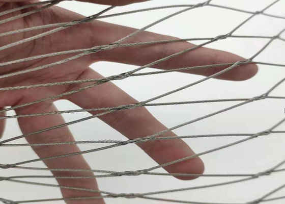 Stainless Steel Ferrule Rope Hand Woven Mesh Natural Colour 3.2mm Dia 50m