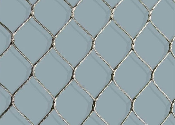 SHUOLONG 7x7 Hand Woven Mesh Facade Stainless Steel Rope Mesh Netting