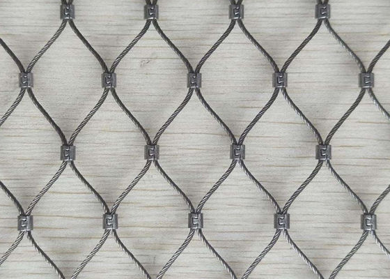 Braided Stainless Steel Wire Rope Mesh 210x210mm 7x19 Cable Structure