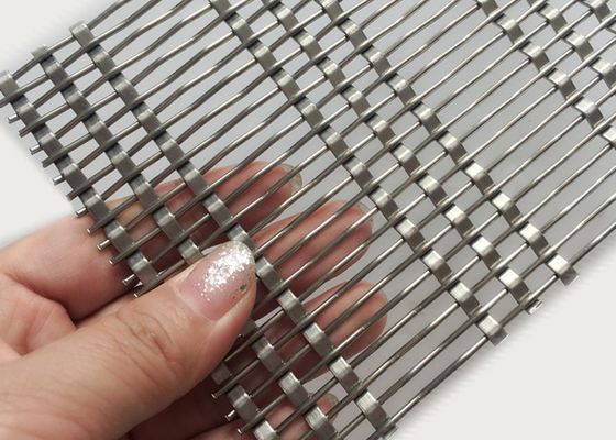 SS304 Stainless Steel Partition Wire Mesh Panel For Architectural Woven Wire Mesh