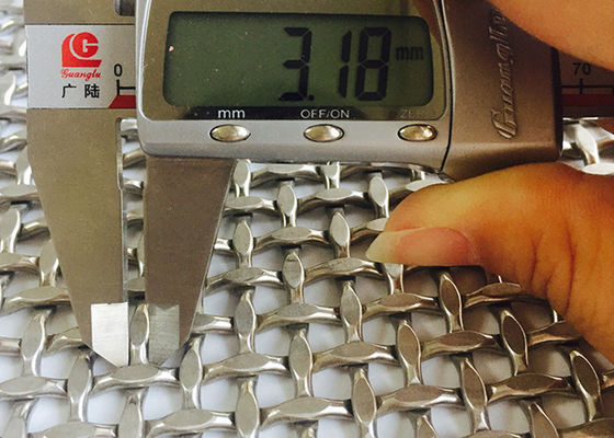 Natural Color Ss316 Metal Woven Wire Mesh Decorative For Railing