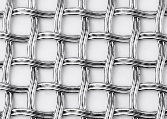 Circular Mesh Shape Helical Stainless Steel Crimped Wire Mesh For Partitions