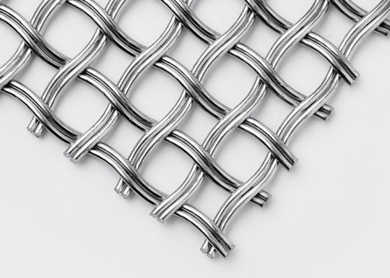 Circular Mesh Shape Helical Stainless Steel Crimped Wire Mesh For Partitions