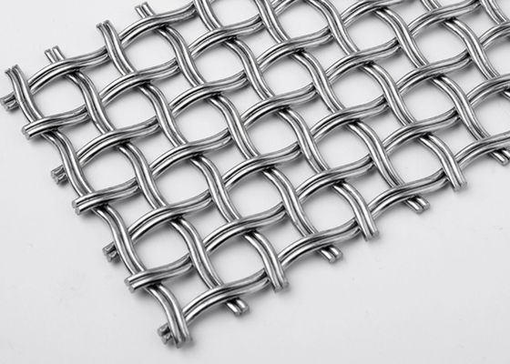 Circular Mesh Shape Helical Stainless Steel Crimped Wire Mesh For Partitions