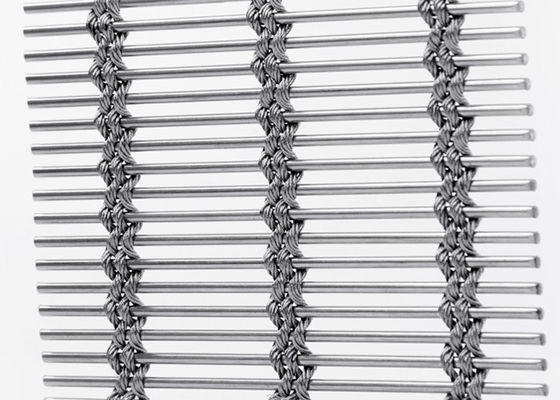 Flexible Cladding Facade Metal Architectural Mesh 7mm Thick Natural Colour