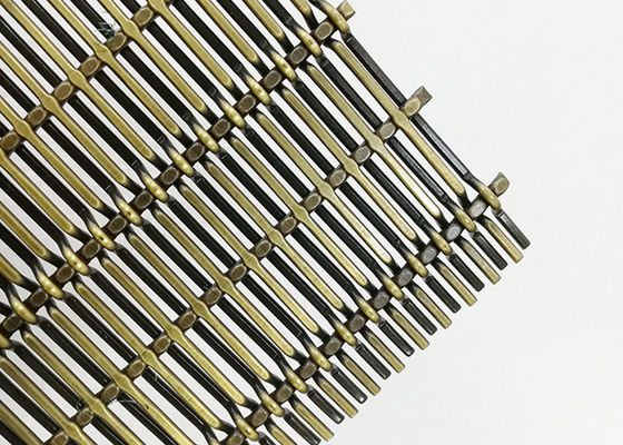 Antique Brass Plain Decorative Woven Metal Mesh For Stainless Steel Screen