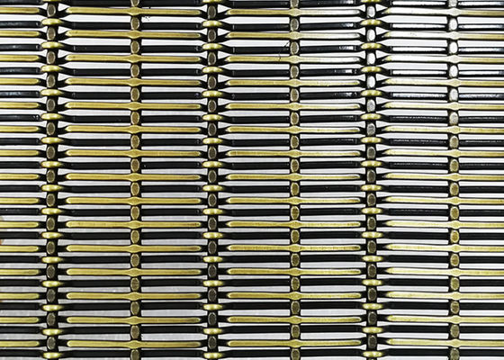 Antique Brass Plain Decorative Woven Metal Mesh For Stainless Steel Screen
