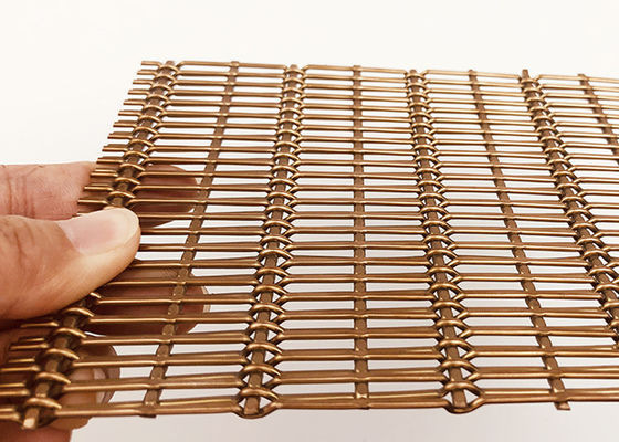 4mm Stainless Steel Pvd Decorative Woven Wire Mesh For Screen Wall Cladding