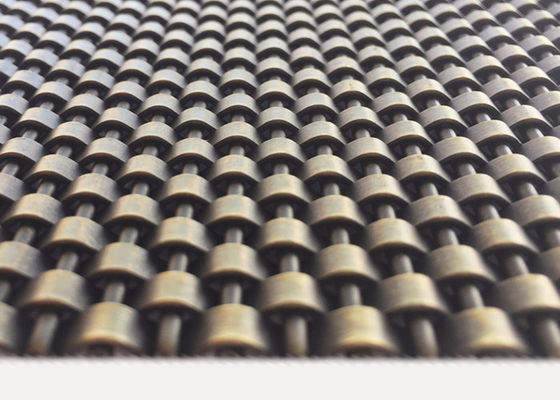 4mm Architectural Metal Mesh Stainless Steel Bronze Color For Ceilings Fabric