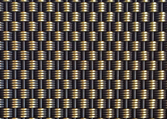 Ss 304 Architectural Metal Mesh Antique Brass Decorative For Elevator