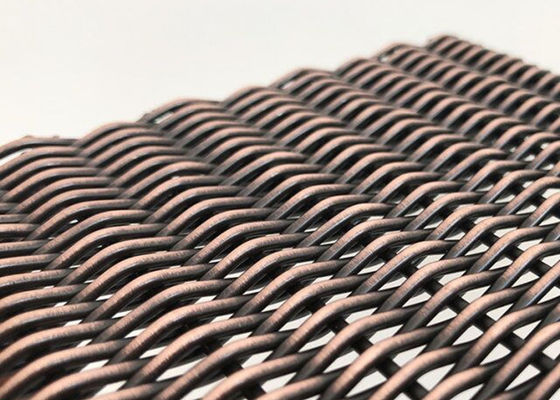 Antique 6mm Architectural Woven Metal Mesh Copper Ss Decorative For Wall Coverings