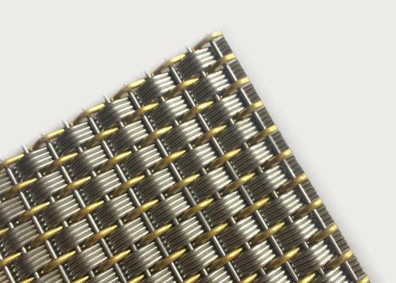 Stainless And Copper Wire Steel Mesh Architecture Rigid Decorative For Dividers