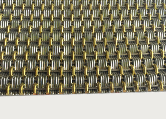 Stainless And Copper Wire Steel Mesh Architecture Rigid Decorative For Dividers
