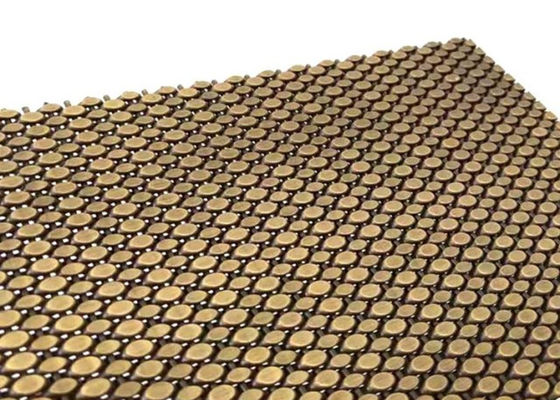 SS304 Architectural Woven Wire Mesh Antique Brass Decorative Nets For Cladding